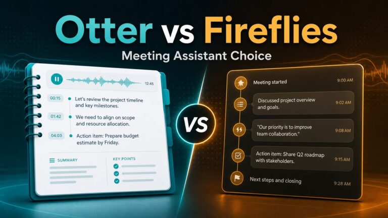 Otter vs Fireflies meeting assistant comparison thumbnail