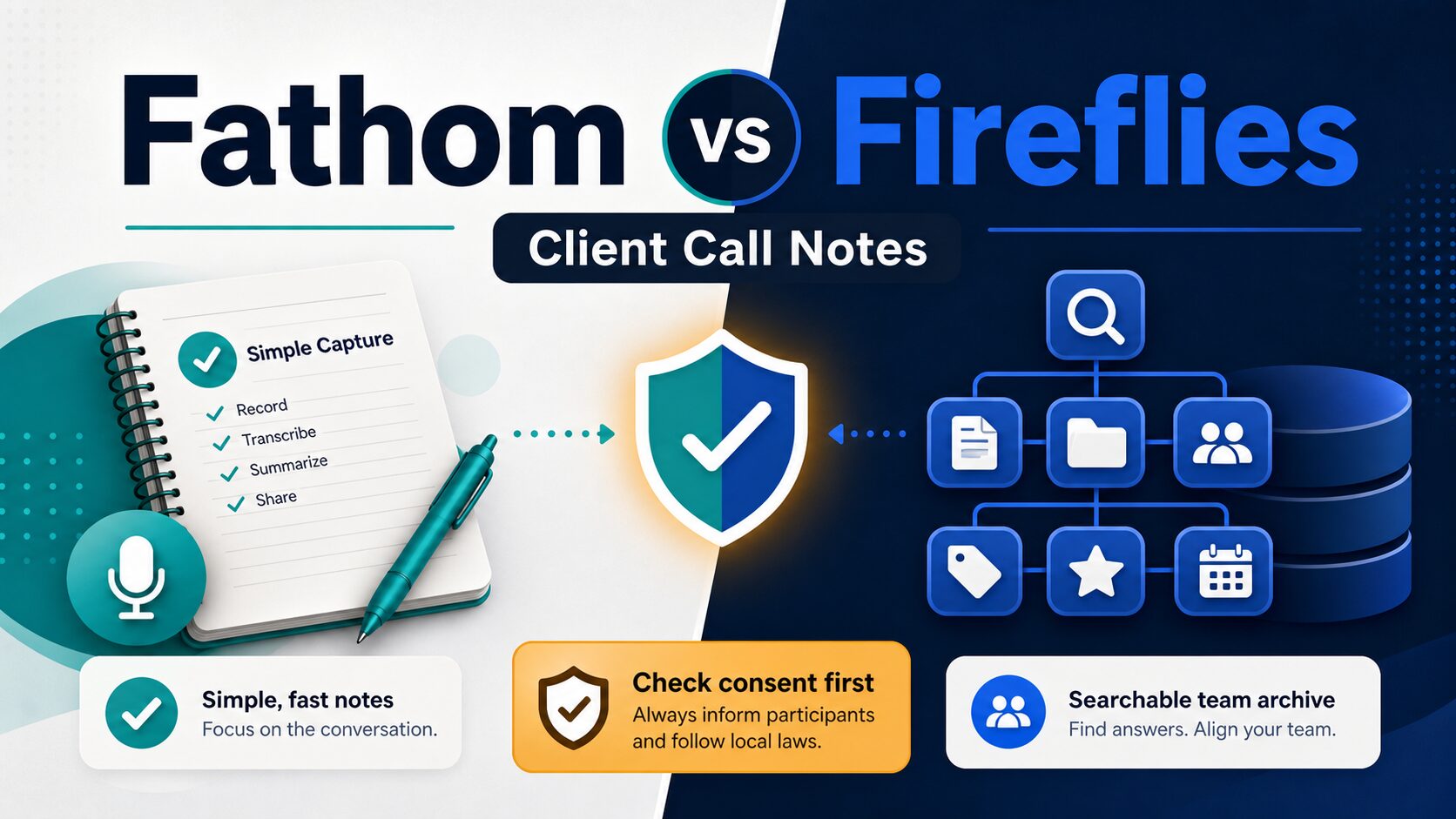Fathom vs Fireflies client call notes comparison thumbnail