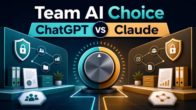 Team AI Choice thumbnail comparing ChatGPT and Claude for small business teams