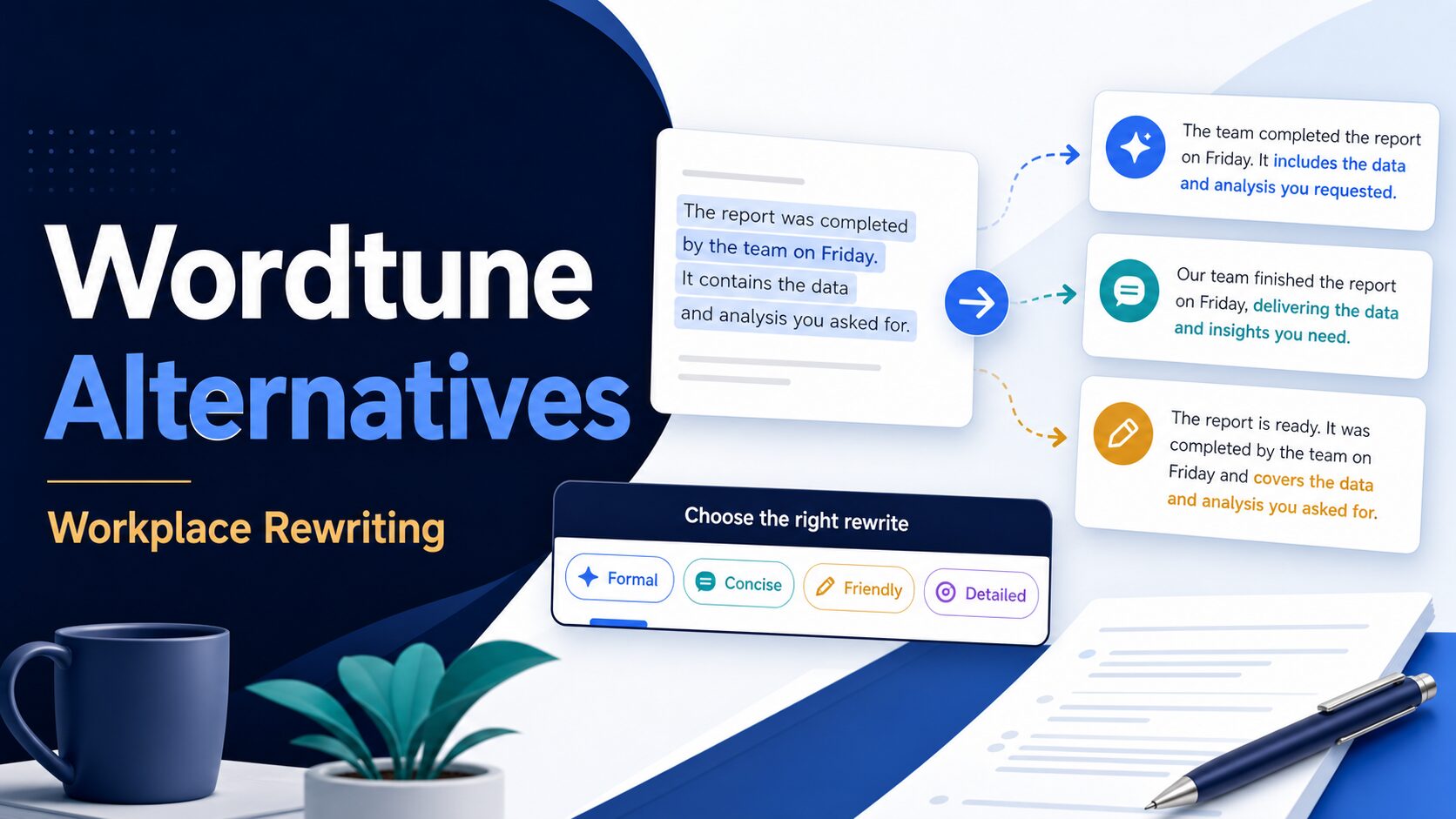 Editorial thumbnail for Wordtune alternatives for workplace rewriting