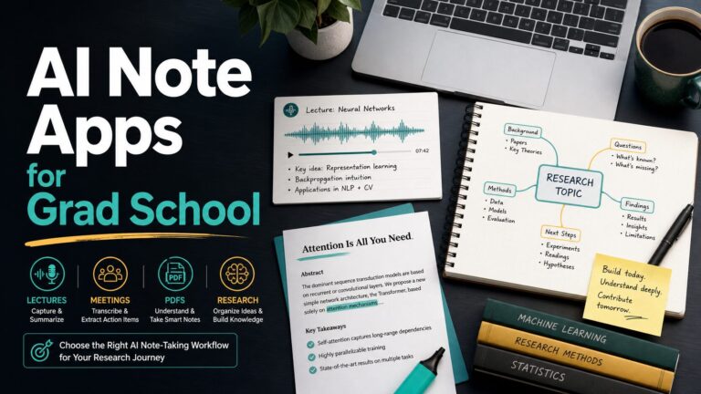 AI note-taking apps for graduate school research workflows