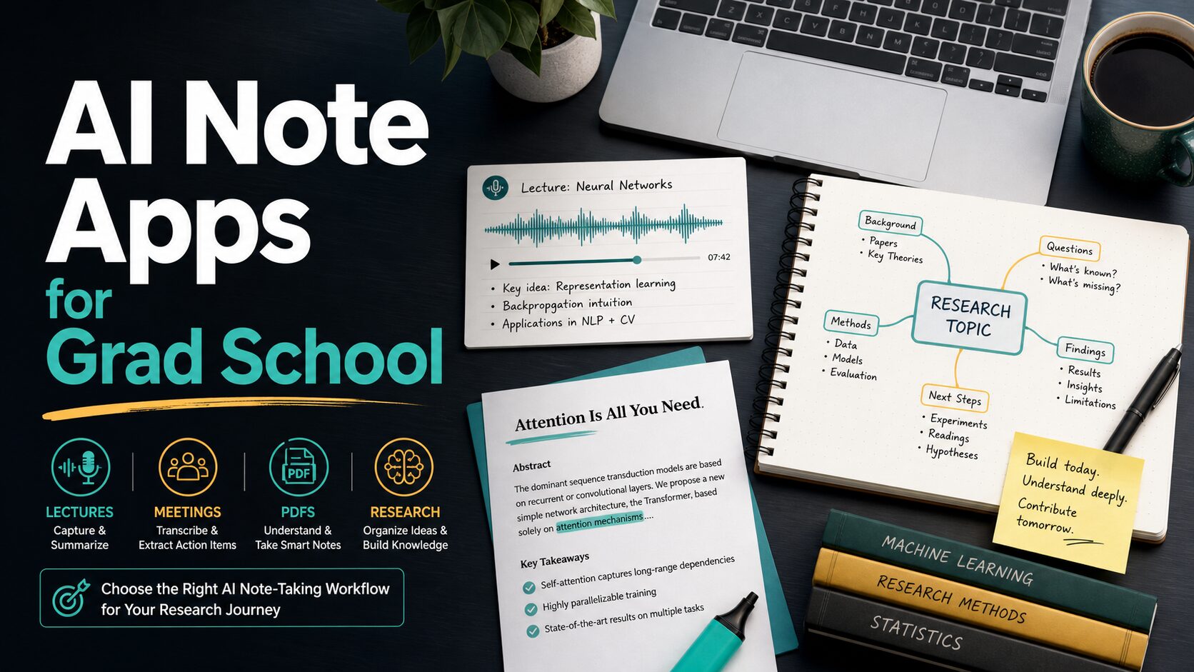 AI note-taking apps for graduate school research workflows
