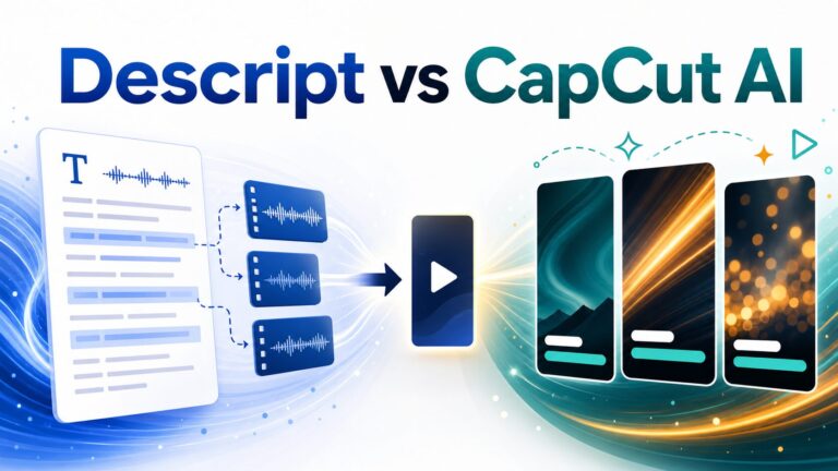 Descript vs CapCut AI short video workflow comparison thumbnail