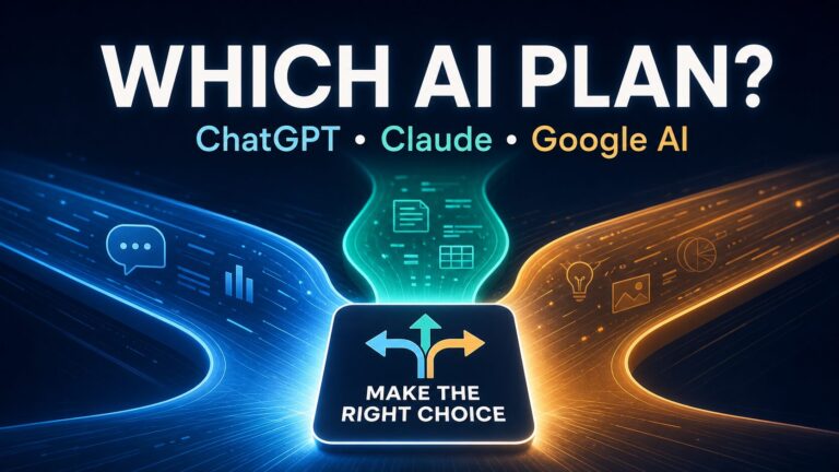 Which AI plan comparison cover for ChatGPT, Claude, and Google AI