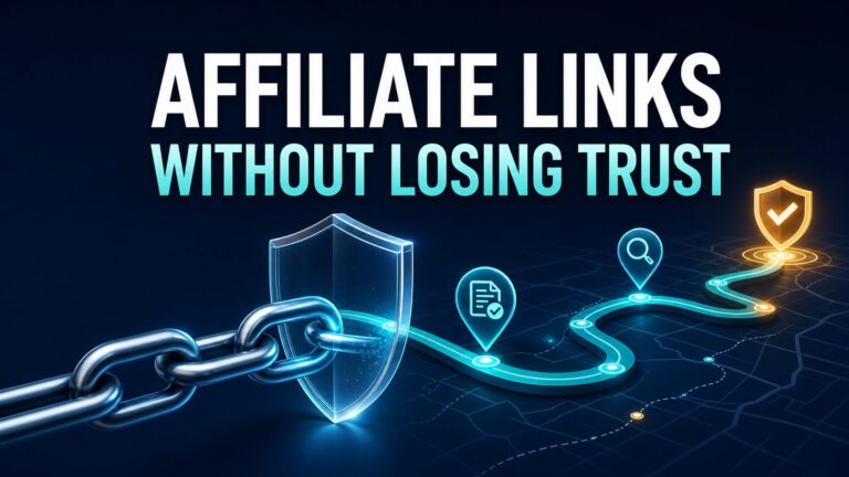 Affiliate link passing through a shield and verification route