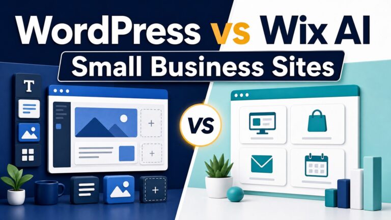 WordPress vs Wix AI small business sites thumbnail