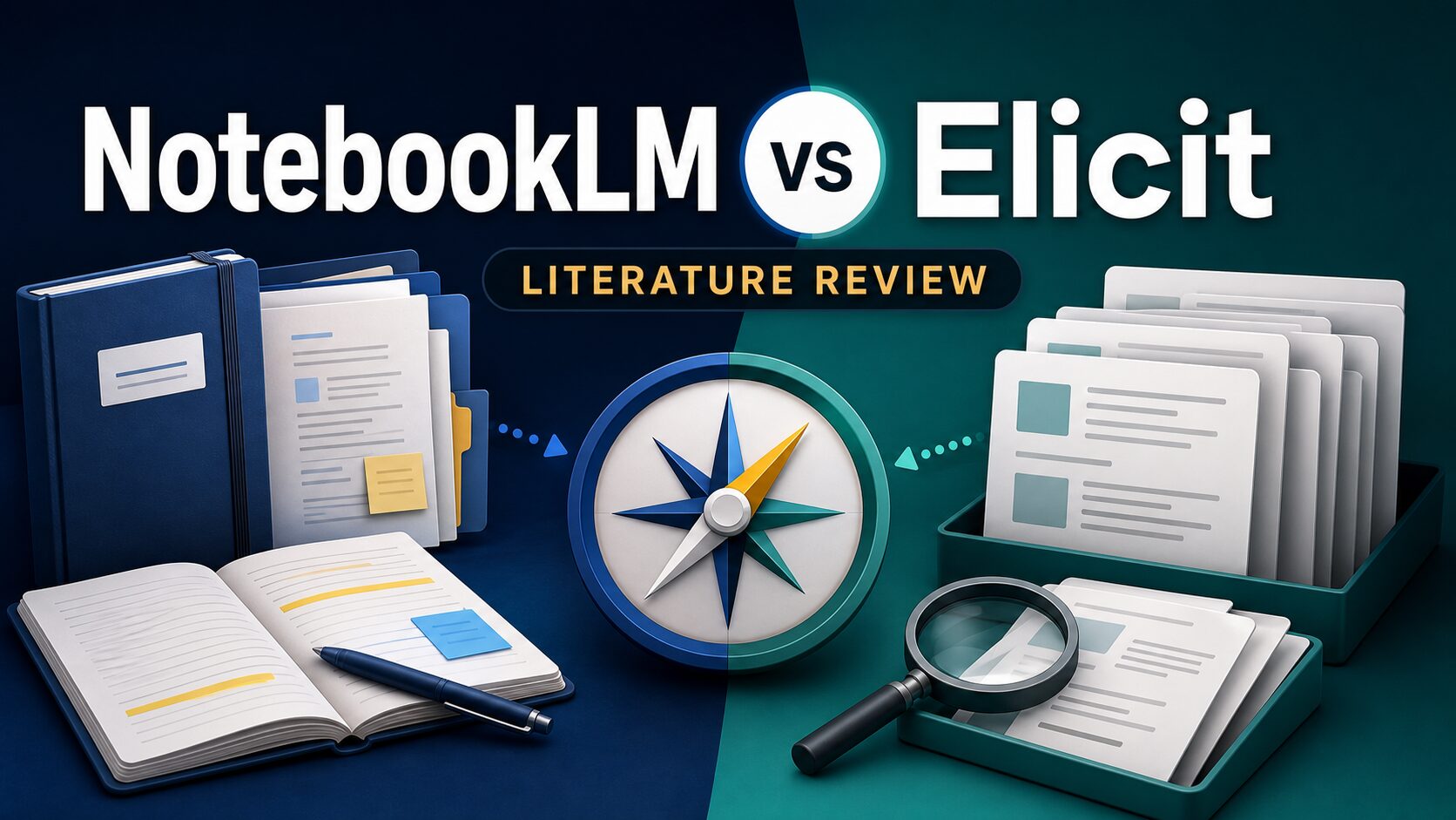 NotebookLM vs Elicit literature review comparison thumbnail