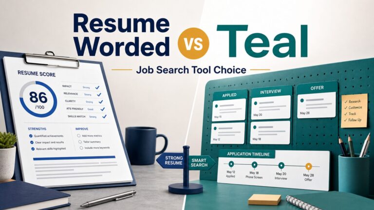 Resume Worded vs Teal job search tool choice thumbnail