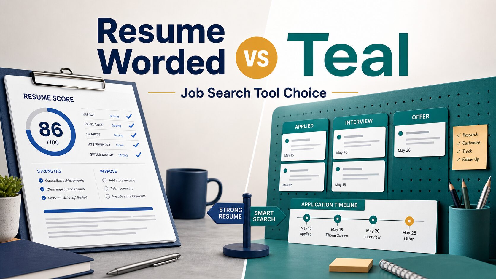 Resume Worded vs Teal job search tool choice thumbnail